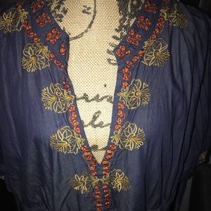 EShakti  denim maxi dress 24W/3X